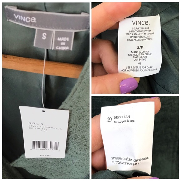 •Vince frise asymmetrical textured jacket NWT• Size S - Picture 8 of 9